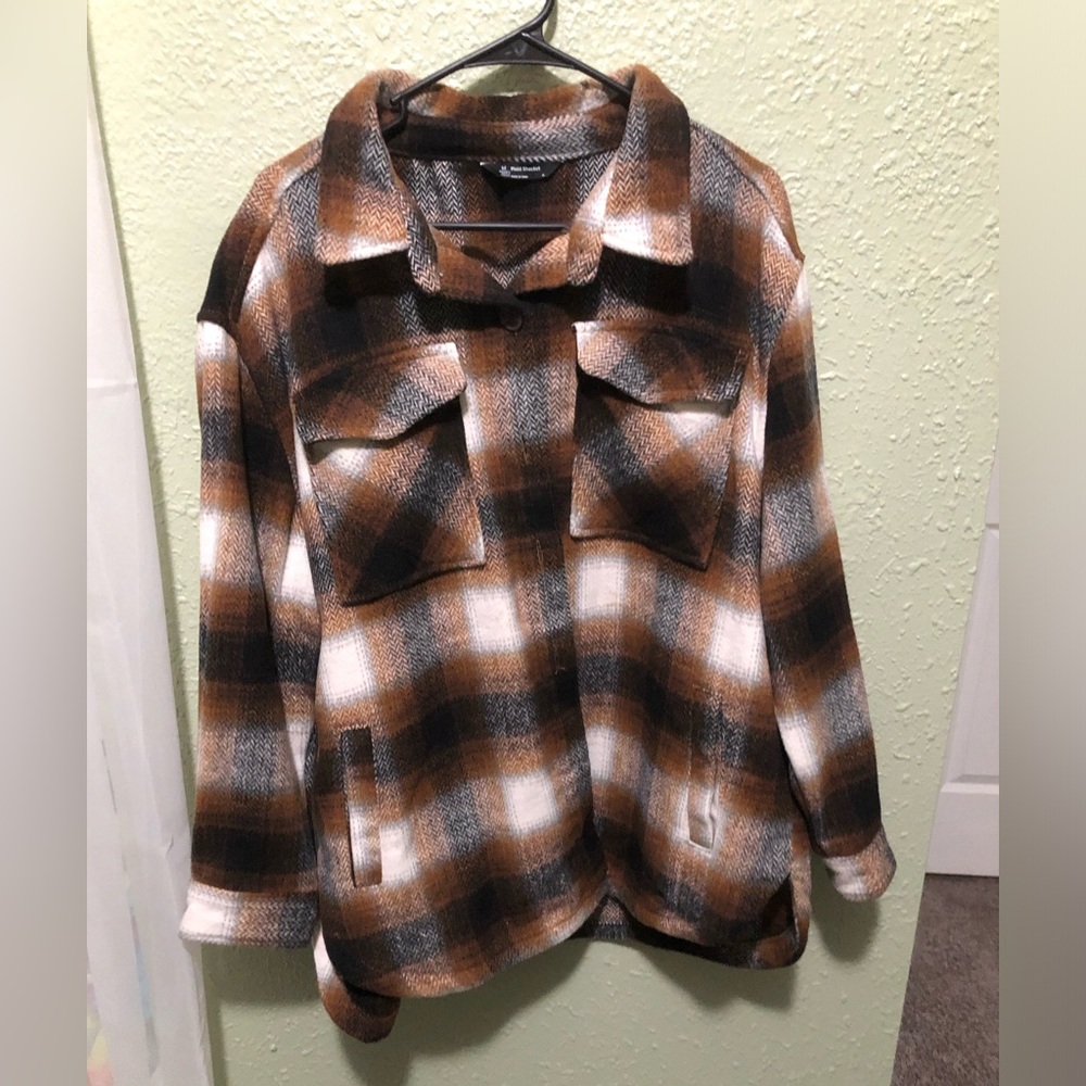 plaid shacket size extra large